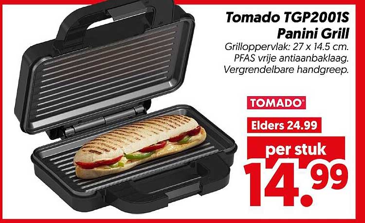 Tomado TGP2001S Panini Grill