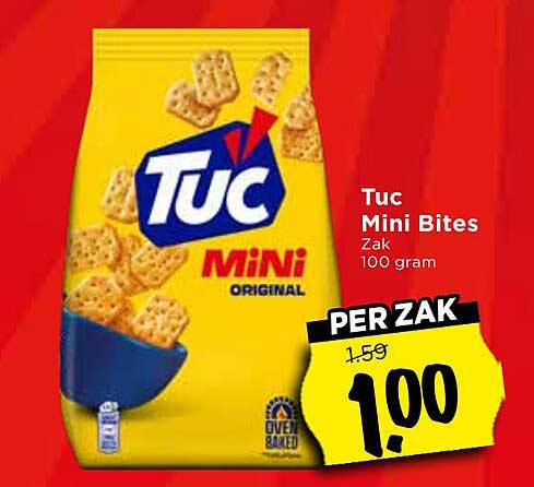 Tuc Mini Bites Zak 100 gram PER ZAK