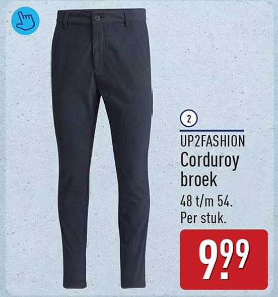 UP2FASHION Corduroy broek 48 t/m 54. Per stuk.