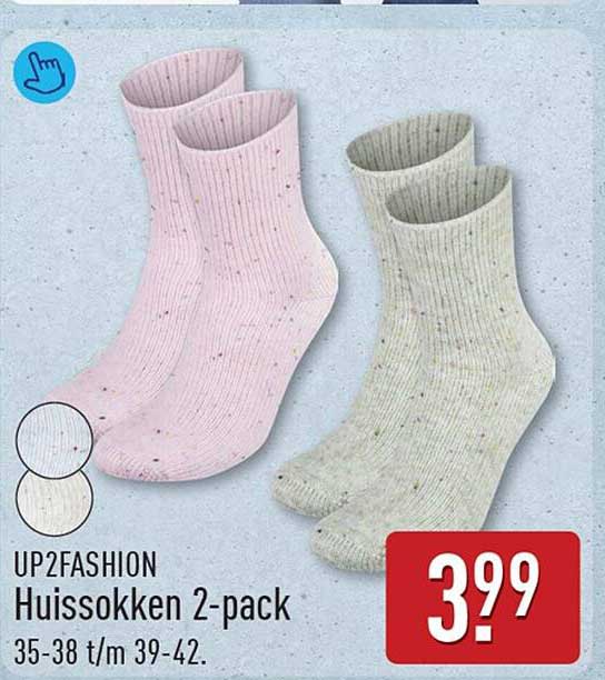 UP2FASHION Huissokken 2-pack 35-38 t/m 39-42.