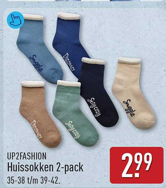 UP2FASHION Huissokken 2-pack 35-38 t/m 39-42.