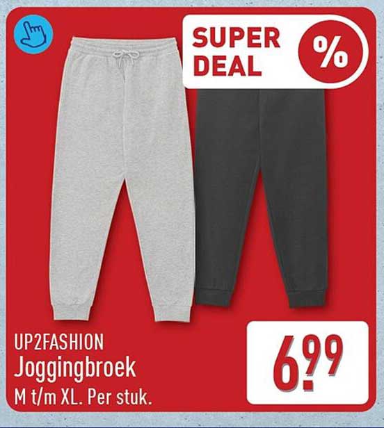 UP2FASHION Joggingbroek M t/m XL. Per stuk.