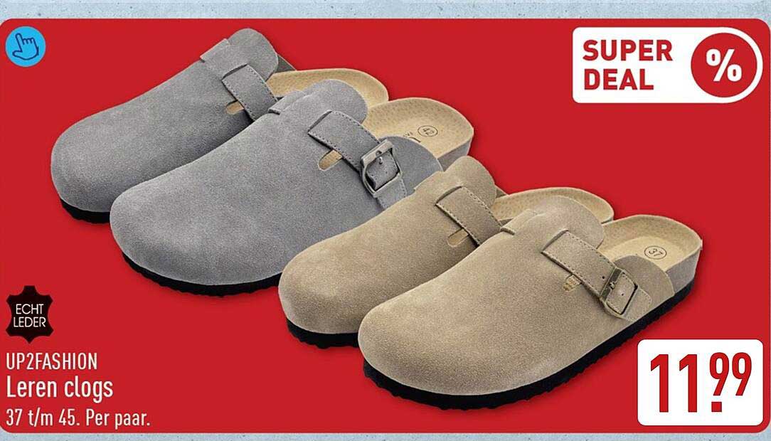 UP2FASHION Leren clogs
