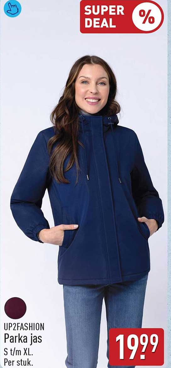 UP2FASHION Parka jas S t/m XL. Per stuk.