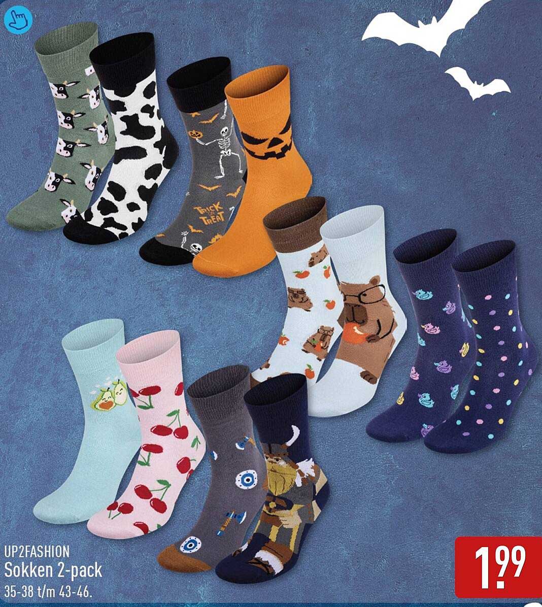 UP2FASHION Sokken 2-pack 35-38 t/m 43-46