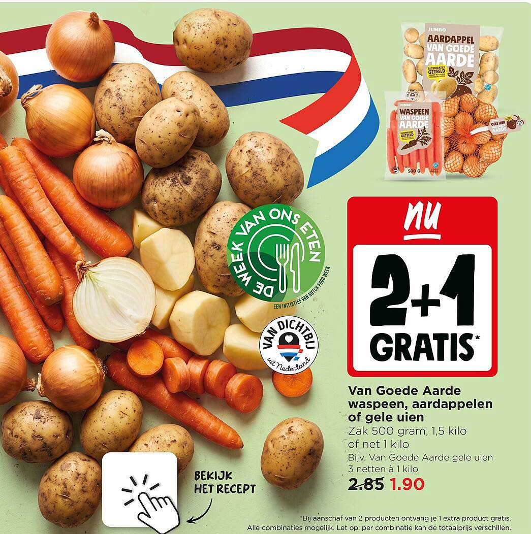 Van Goede Aardespwsp, aardappelen of gele uien 2+1 gratis