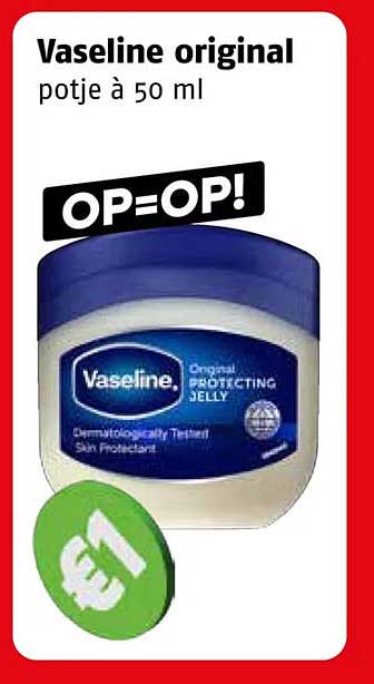 Vaseline original potje à 50 ml OP=OP!