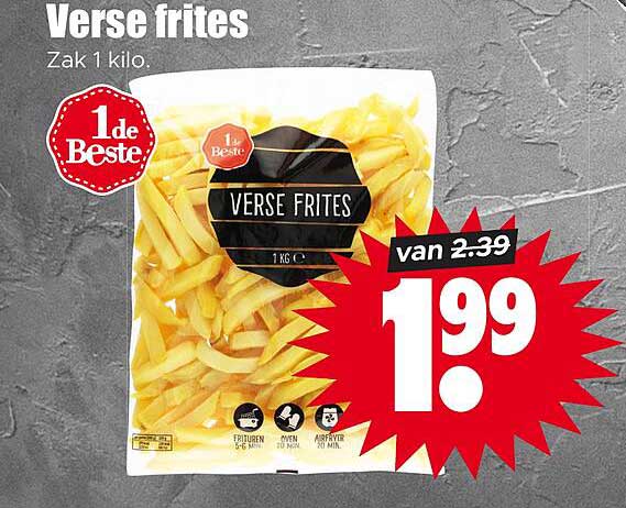Verse frites Zak 1 kilo