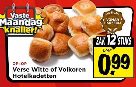Verse Witte of Volkoren Hotelkadetten