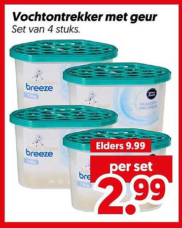 Vochtonttrekker met geur Set van 4 stuks