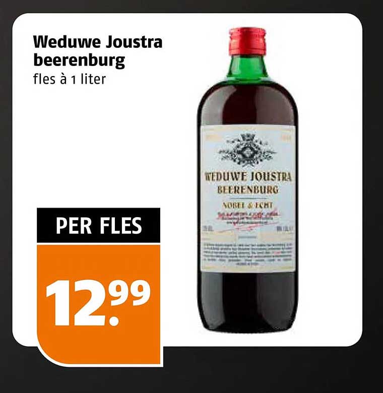 Weduwe Joustra beerenburg fles à 1 liter
