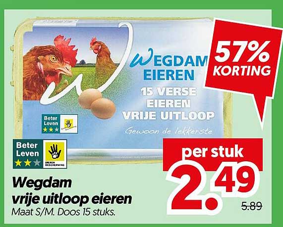 Wegdam vrije uitloop eieren