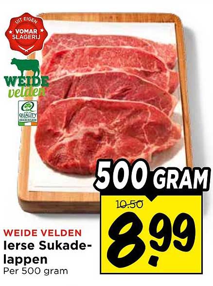 Weide Velden Ierse Sukade-lappen Per 500 gram