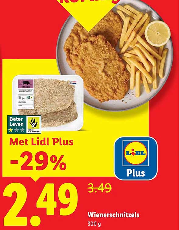 Wienerschnitzels 300 g Met Lidl Plus -29%