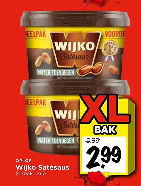 Wijko Satésaus XL-bak 1 kilo
