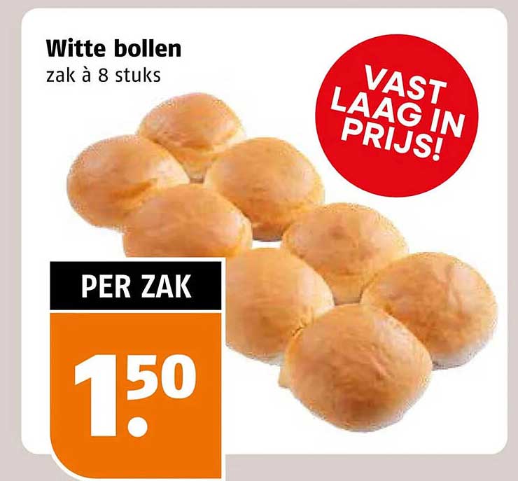 Witte bollen zak à 8 stuks