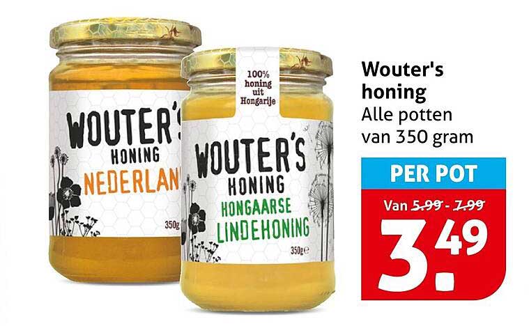 Wouter's honing Alle potten van 350 gram PER POT