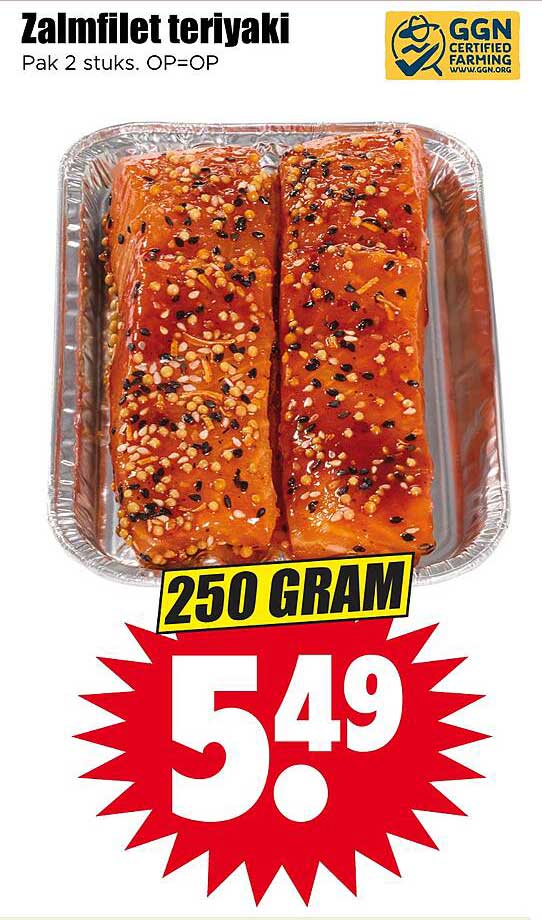 Zalmfilet teriyaki