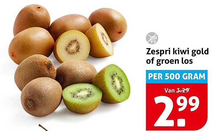 Zespri kiwi gold of groen los PER 500 GRAM