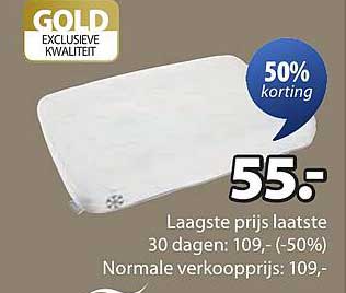 50% korting op Gold exclusieve kwaliteit matras