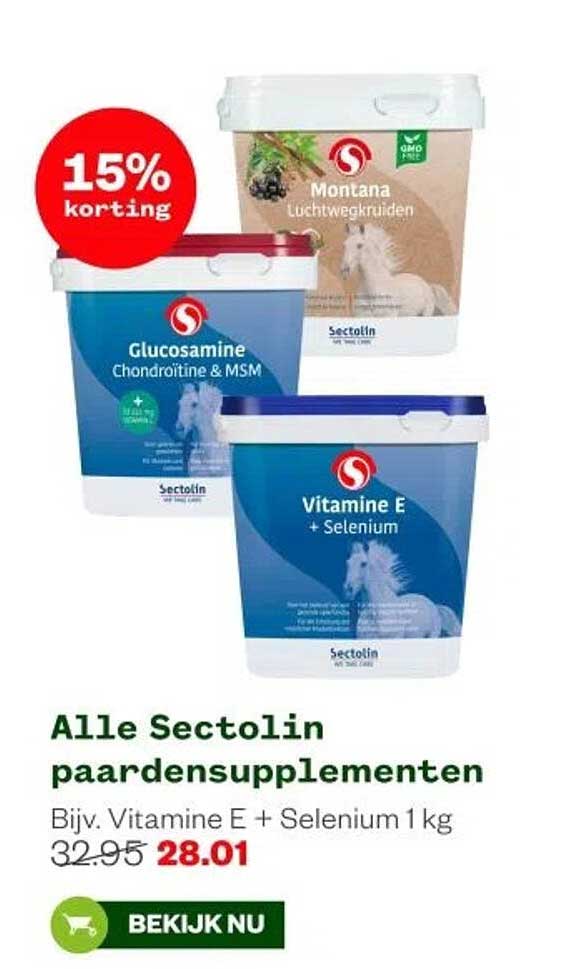 Alle Sectolin paardensupplementen Bijv. Vitamine E + Selenium 1 kg