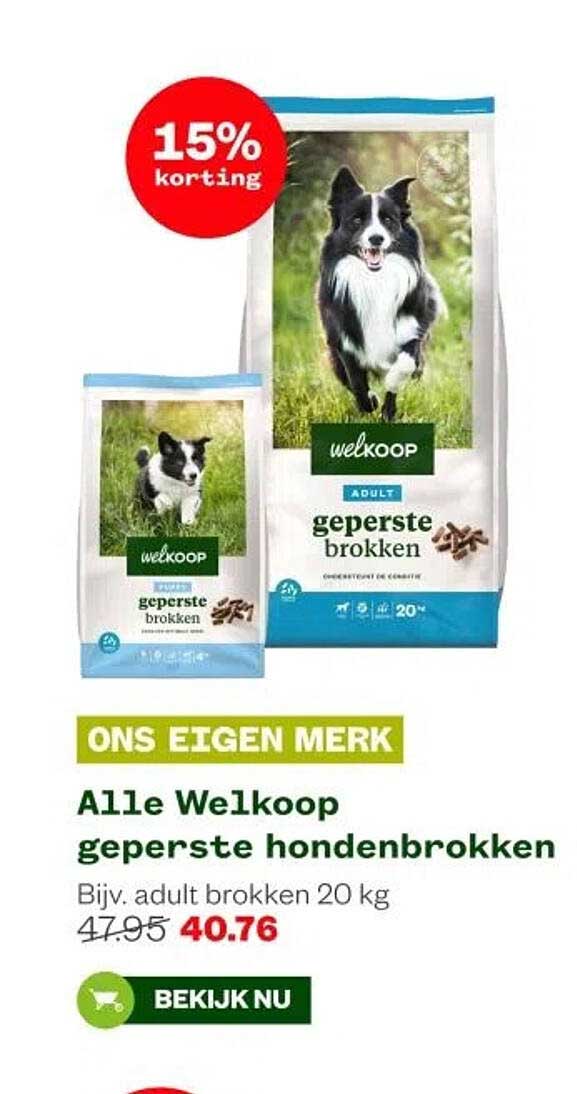 Alle Welkoop geperste hondenbrokken