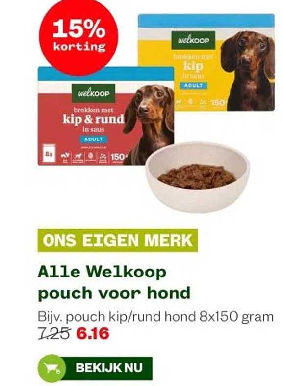 Alle Welkoop pouch voor hond