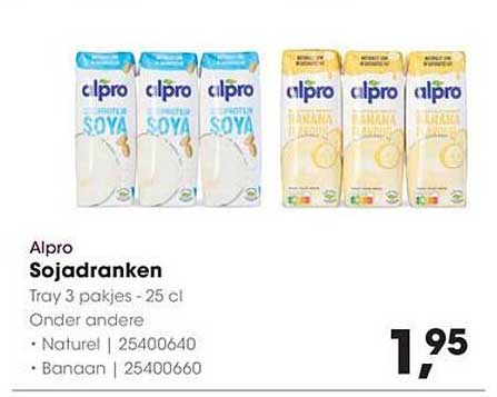 Alpro Sojadranken Tray 3 pakjes - 25 cl