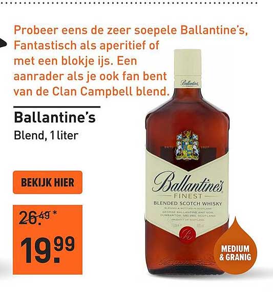 Ballantine's Blend, 1 liter