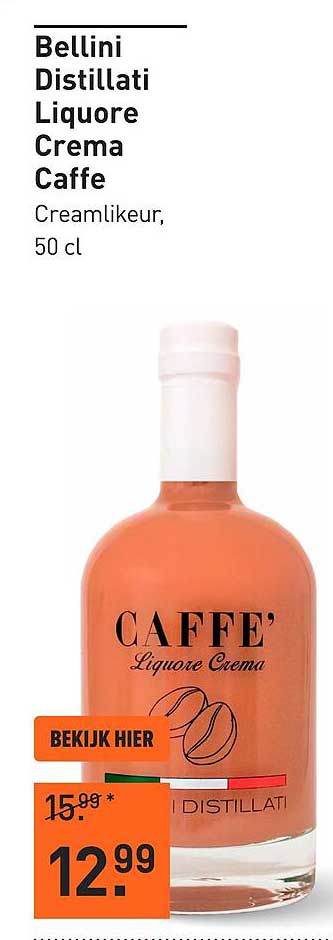 Bellini Distillati Liquore Crema Caffe, 50 cl