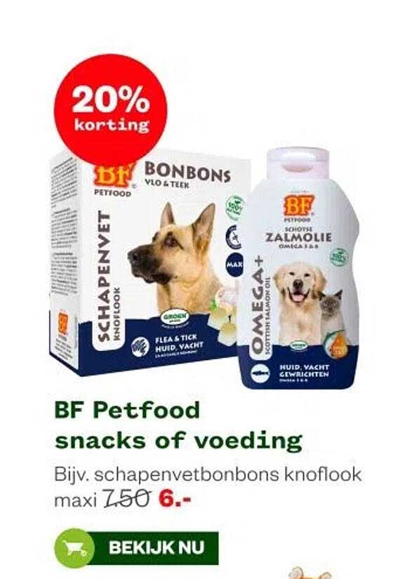 BF Petfood snacks of voeding