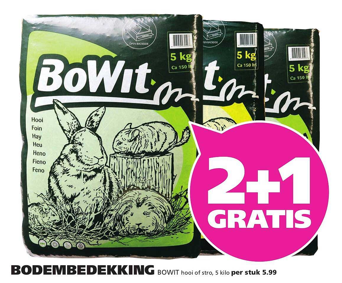 BODEMBEDEKKING BOWIT hooi of stro, 5 kilo per stuk 5.99