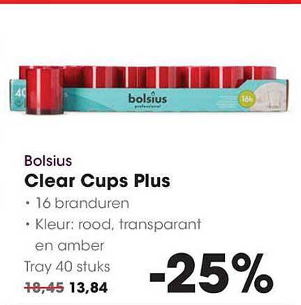 Bolsius Clear Cups Plus