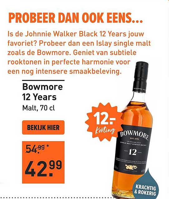 Bowmore 12 Years Malt, 70 cl