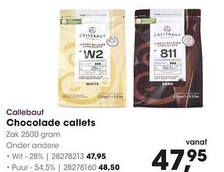 Callebaut Chocolade calllets