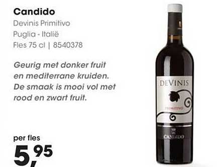 Candido Devinis Primitivo Puglia - Italië