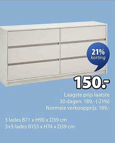 Commode met 3 en 3+3 lades