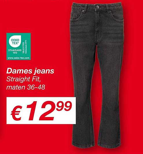 Dames jeans Straight Fit, maten 36-48