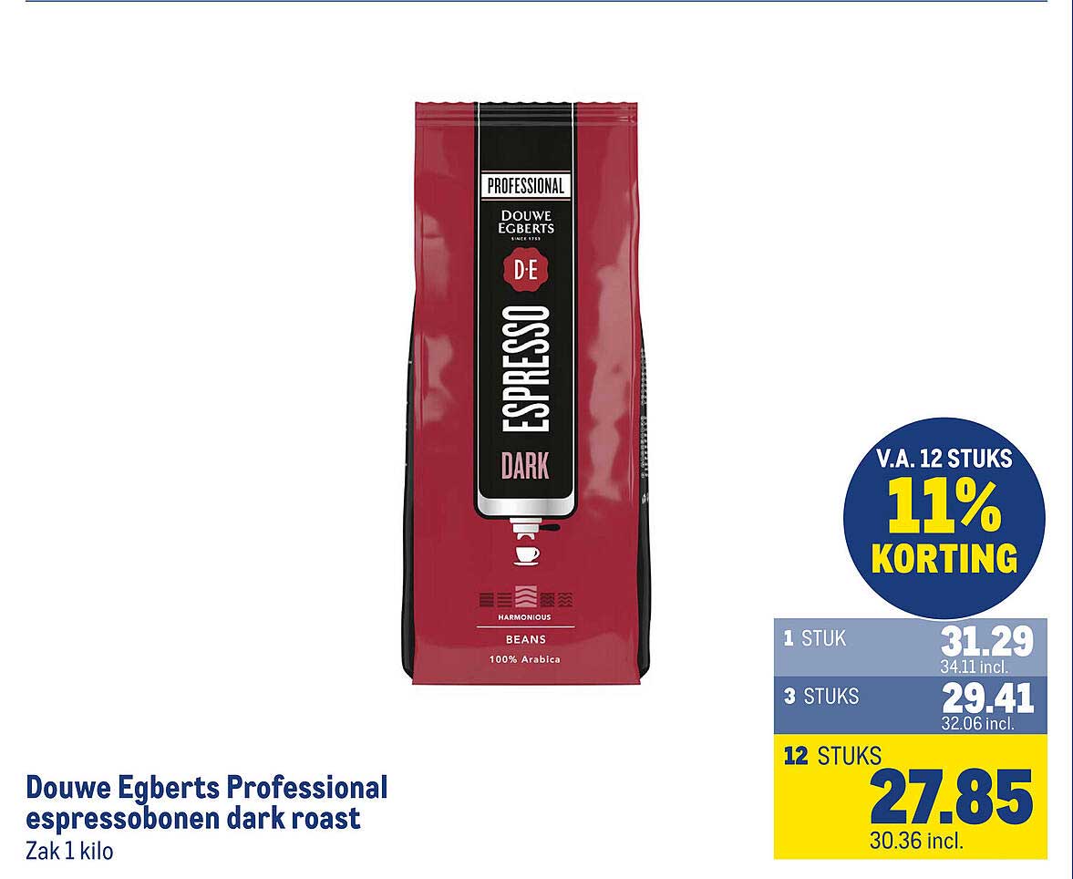 Douwe Egberts Professional espressobonen dark roast