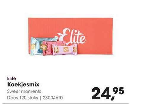 Elite Koekjesmix Sweet moments Doos 120 stuks