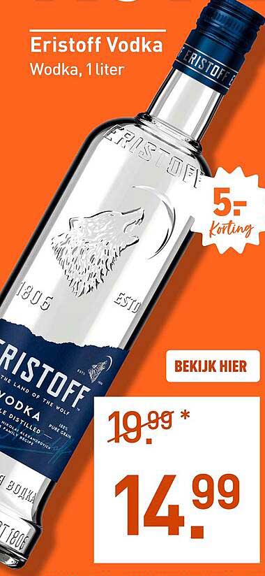 Eristoff Vodka Wodka, 1 liter