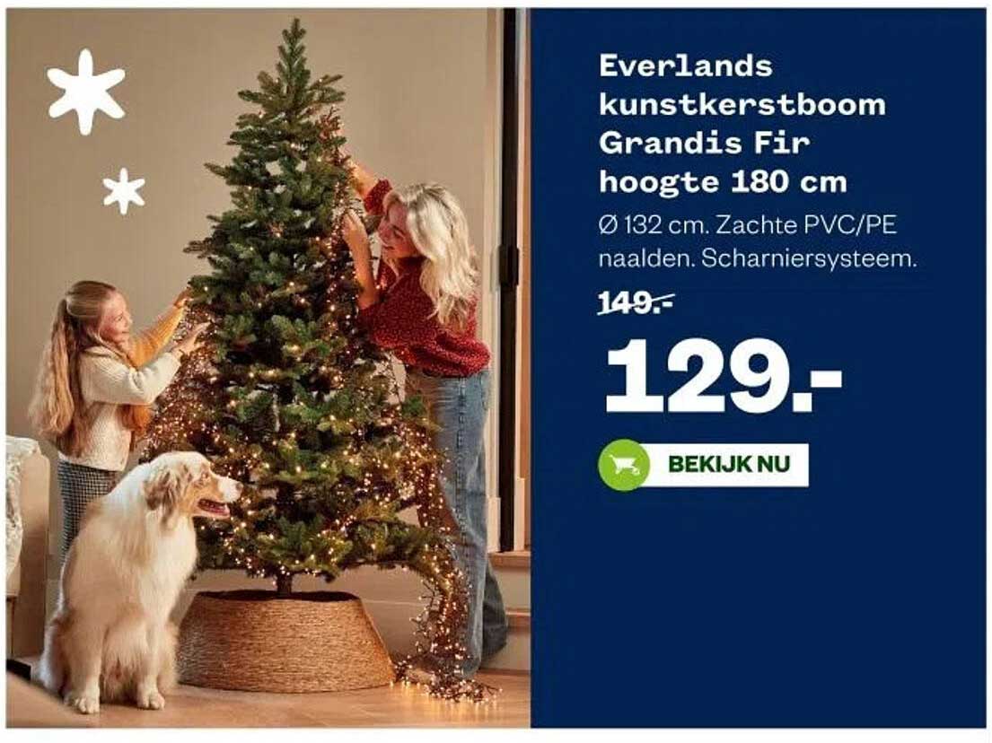 Everlands kunstkerstboom Grandis Fir hoogte 180 cm