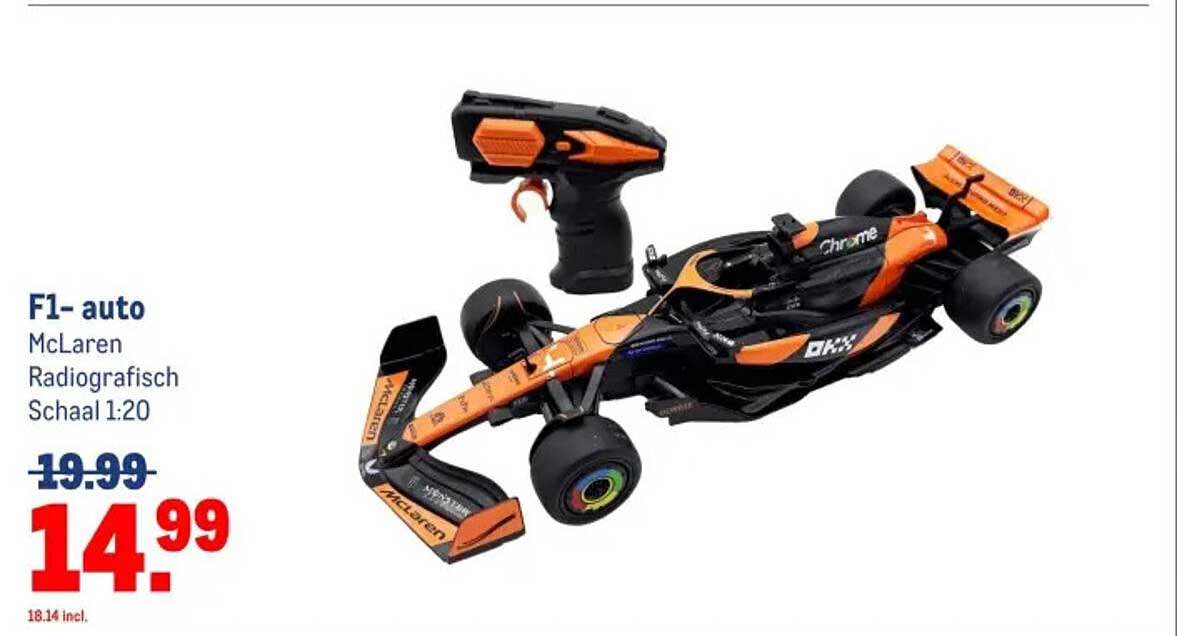 F1- auto McLaren Radiografisch Schaal 1:20