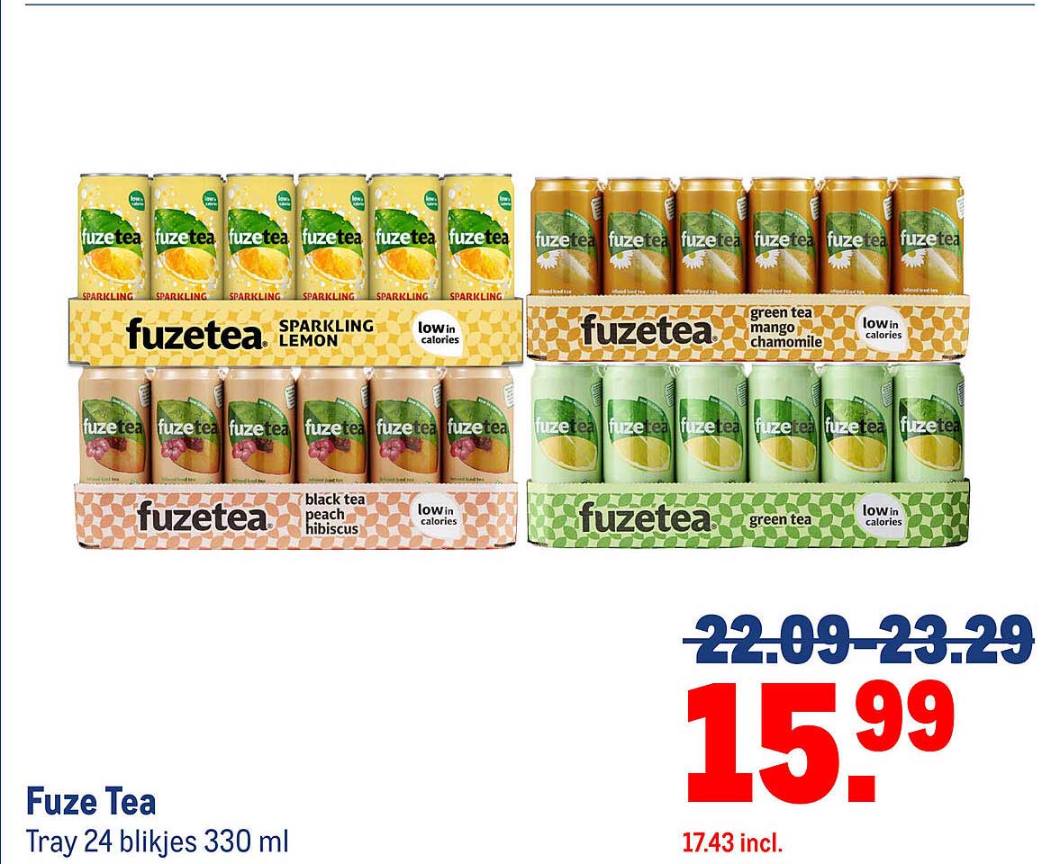 Fuze Tea Tray 24 blijkjes 330 ml
