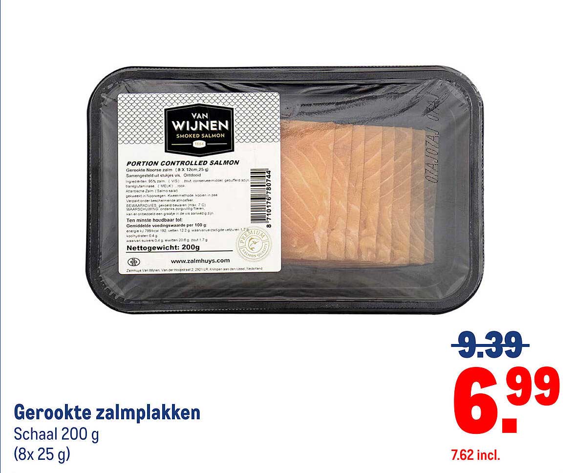 Gerookte zalmplakken