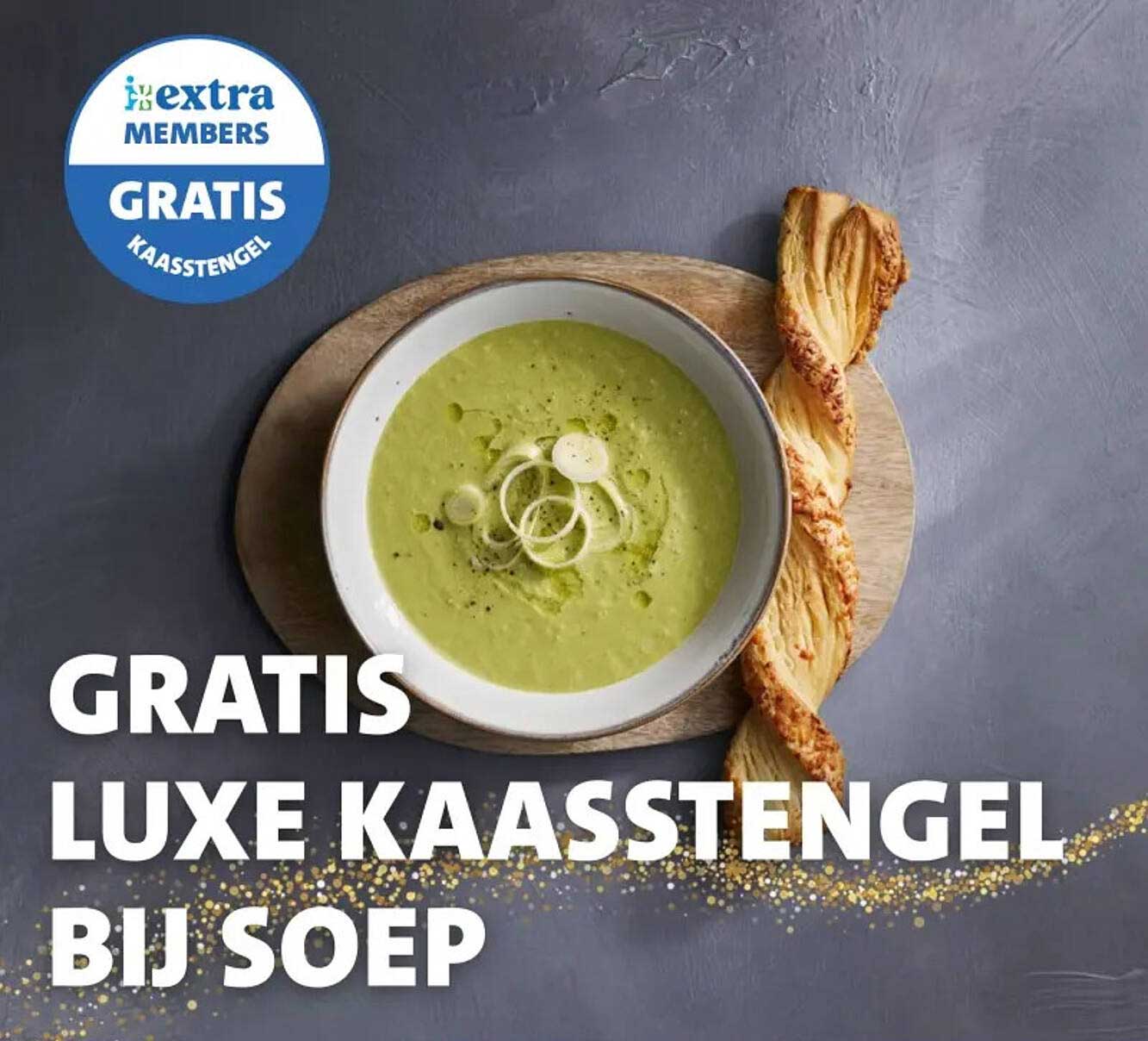 GRATIS LUXE KAASSTENGEL BIJ SOEP