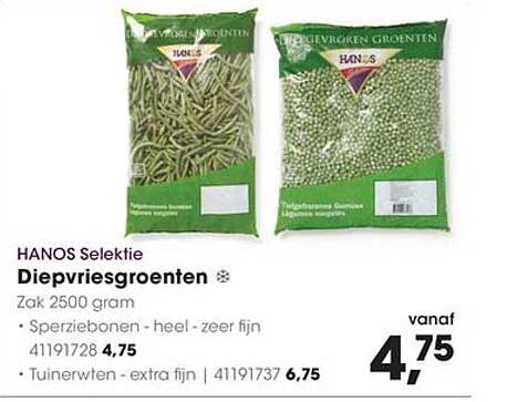 HANOS Selectie Diepvriesgroenten