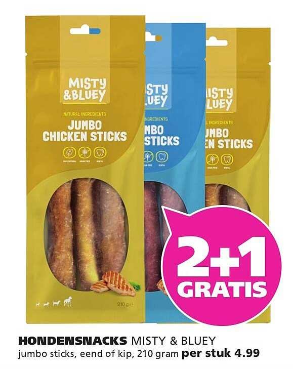 HONDE snacks MISTY & BLUEY Jumbo Chicken Sticks