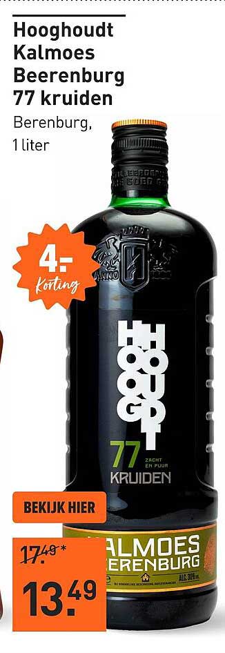 Hooghoudt Kalmoes Beerenburg 77 kruiden