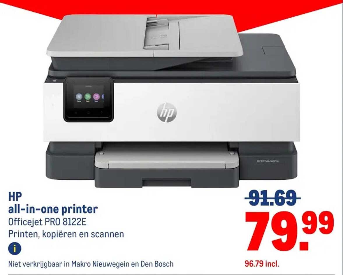 HP all-in-one printer Officejet PRO 8122E